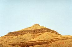 Pyramidal shape of mountains, holy symbol of ancient Egyptians